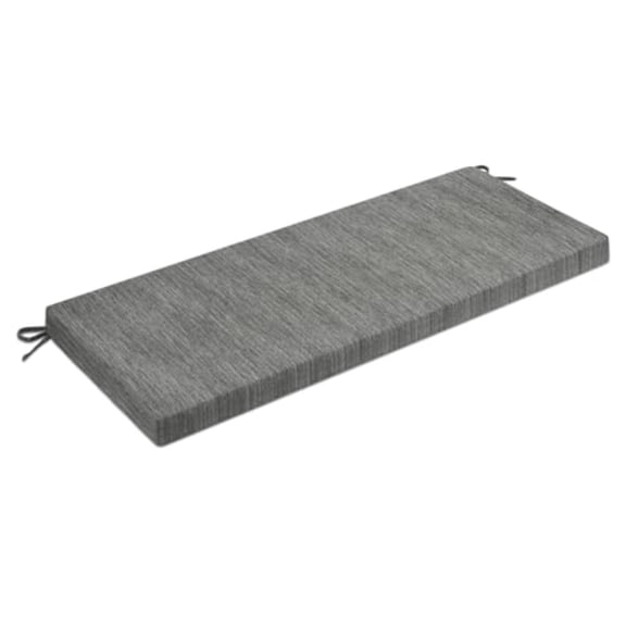 48 Inch Classic Solid Color Bench Cushion with Ties Non-Slip Indoor Rectangle Bench Seat Cushion Standard Size Foam Pad with Machine Washable Cover - One Pad Only Grey 48x16x1.5 Inch