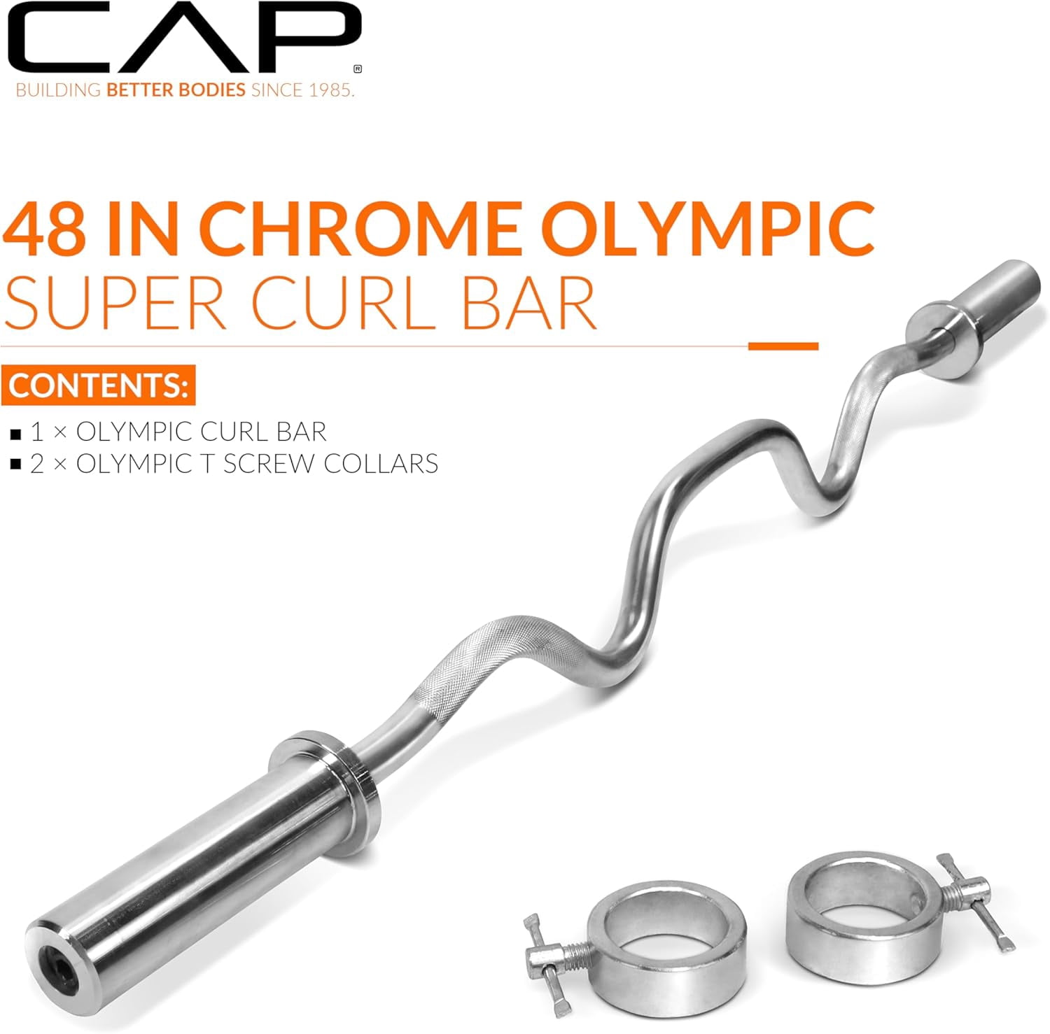 48-Inch  Curl  Barbell for 2-Inch Weight Plates | Multiple Options