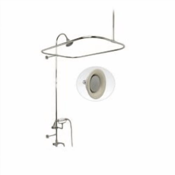 48 Inch End Mount Shower Conversion Kit with Handshower Cradle & Sunflower Shower Head