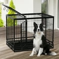 48 Inch Heavy Duty Dog Crate Cage Kennel with Wheels, Extra Large Metal