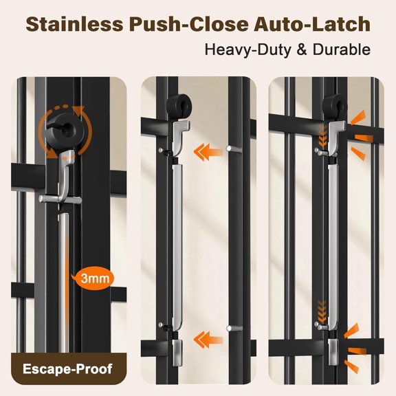 48 Inch Heavy Duty Dog Crate with -Locking Latch and Wheels