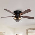 thumbnail image 1 of Parrot Uncle 48" Farmhouse Flush Mount Caged Ceiling Fan with Remote Control and Light Kit, Low-Profile Chandelier Ceiling Fan, 1 of 10