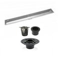 thumbnail image 1 of 48 Inch Linear Shower Drain with 2 Inch ABS Shower Drain Base and Hair Trap Set (6 Designs), SereneDrains, 1 of 15