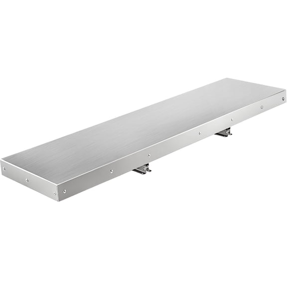 Concession Shelf 48L x 12W Inch Stainless Steel Drop Down Folding Serving Food Shelf Stand Serving for Concession Trailer Serving Window