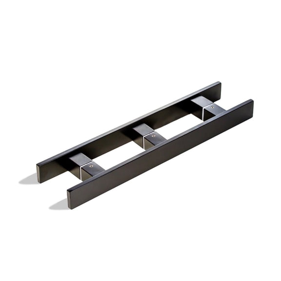 48 Inch Long Double-Sided Matte Black Door Handles, Modern Stainless Steel Glass Entry Door Push Pull Handle Set for Home Shop Entrance Single Double Doors Sliding Barn Doors, Rectangular Flat Bar