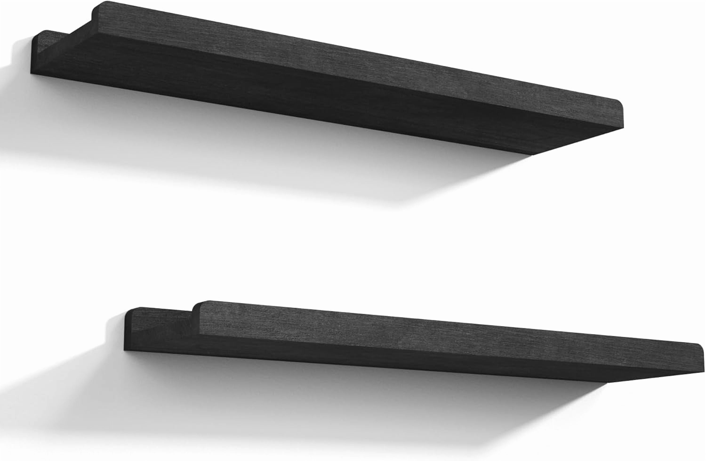 48 Inch Long Floating Shelves Wall Mounted Set of 2, Large Wood Wall ...