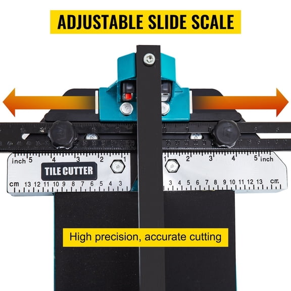 48 Inch Manual Tile Cutter with Laser Guide, Heavy Duty Porcelain Tile Cutter Tool for Precision Cutting, Single Rail&Double Bracket Design