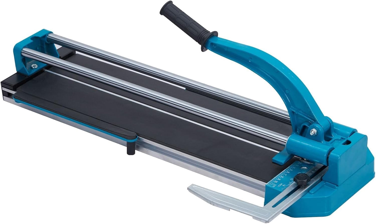 48-Inch Manual Tile Cutter with Tungsten Carbide Wheel Laser Guide and Dual Rails for Precision Cutting of Ceramic Porcelain and Glass Tiles