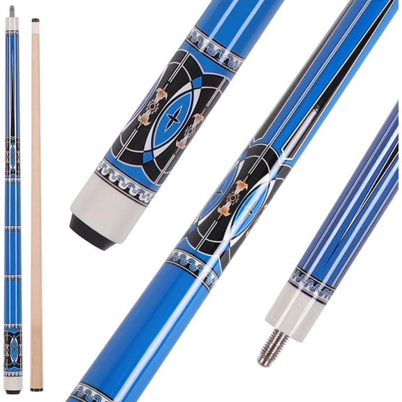 48 Inch Maple Cue Stick, Short Pool Stick for Beginners, Canadian Billiard Cues Limited Spaces, inch Junior Size with Premium Leather Tip