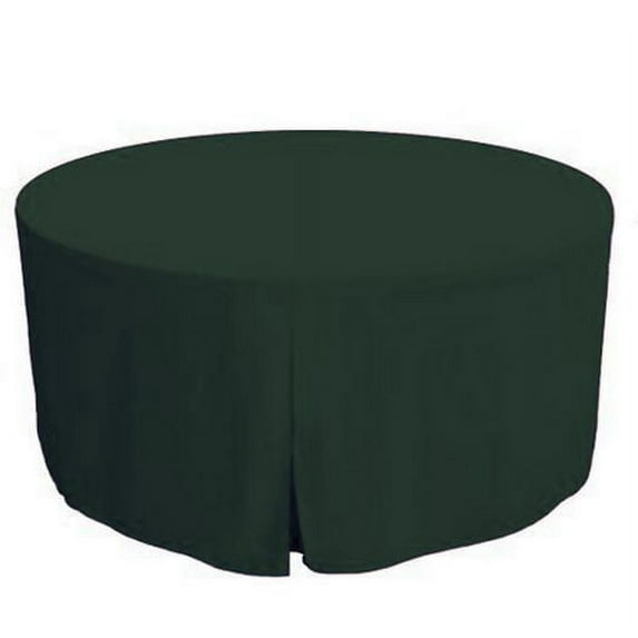 48 Inch Round Polyester Foldable Table Cover Tablecloth Trade show 18 COLOR", (Color: Hunter Green)