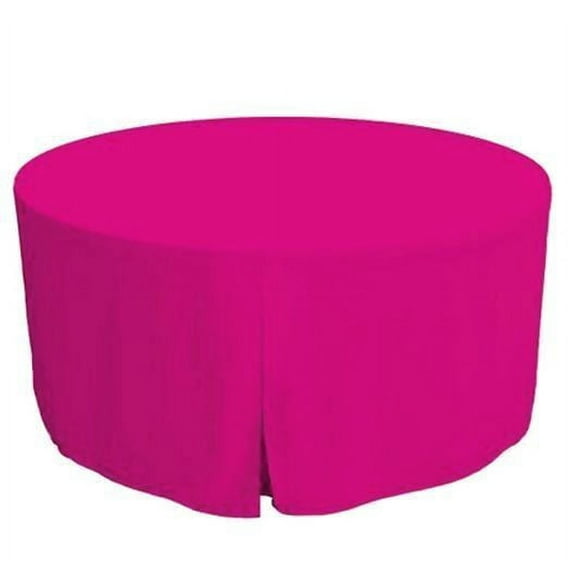 48 Inch Round Polyester Foldable Table Cover Tablecloth Trade show 18 COLOR", (Color: hot pink)
