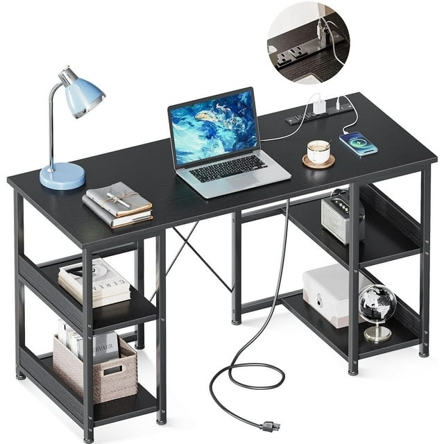 48 Inch Small Computer Desk with Power Outlets & TypeC Table with