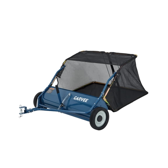 48-Inch Tow-Behind Lawn Sweeper with 16 Cu.Ft Bag – Heavy Duty Leaf Collector with Adjustable Brush & Easy Dump Rope – Universal Fit for Lawn, Farm & Driveway