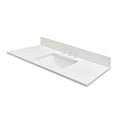thumbnail image 1 of DodreHome  Vanity Top with Sink,  Quartz Stone White 48" Under-Mounted Sink Bathroom Vanity Top & Backsplash, Three Holes Countertops for Bathroom, 1 of 8