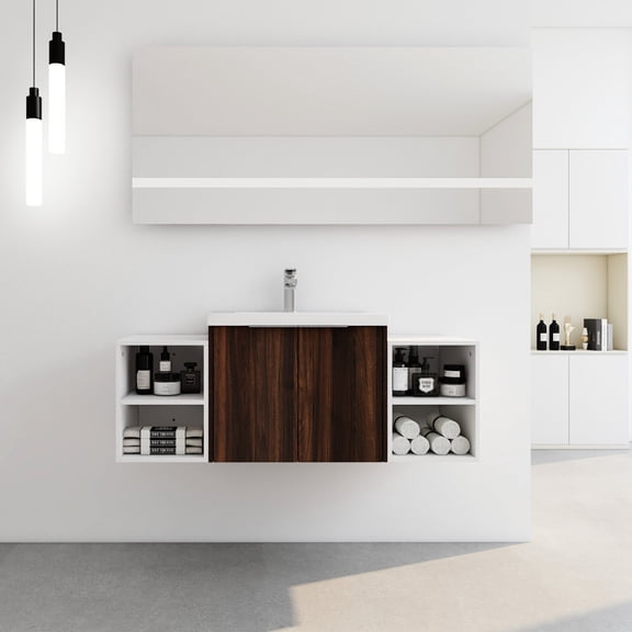 48-Inch, Wall Mounted Unit - Scratch-Resistant Surface - Bathroom Decorating - Keep Good Appearance