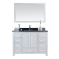 thumbnail image 1 of 48 Inch White Cabinet With Black Wood Counter top - Laviva, 1 of 3