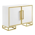 thumbnail image 1 of 48 Inch Wood Accent Cabinet with 2 Doors and Square Open Base White Gold - Saltoro Sherpi, 1 of 5