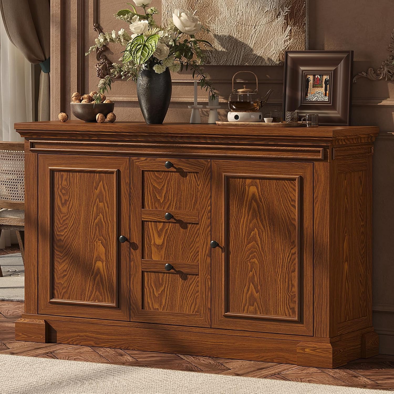 48 Inches Buffet Cabinet with Storage, 34
