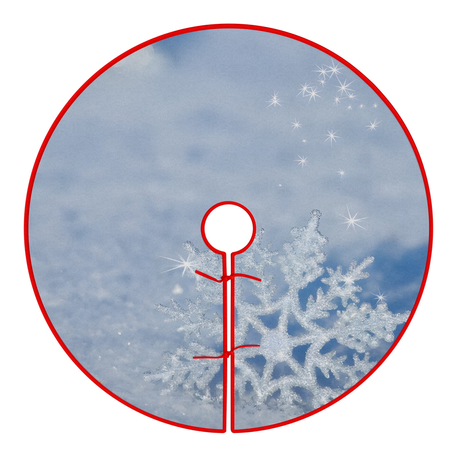 48 Inches Christmas Tree Skirt Rustic Tree Skirt Winter Happy New Year