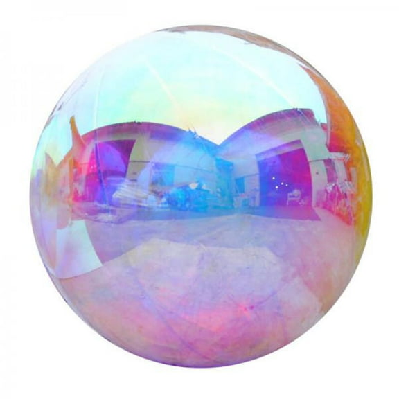 48" Iridescent Inflatable Mirror Ball Giant Sealed Mellitic Mirror Balloon Large PVC Shinny Disco Sphere For Wedding Nightclub Party Hanging Decoration