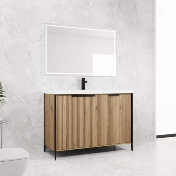 48" KD-Packing, Scratch-Resistant - Ample Storage Space - Bathroom Organization Task - Store All Essentials Conveniently