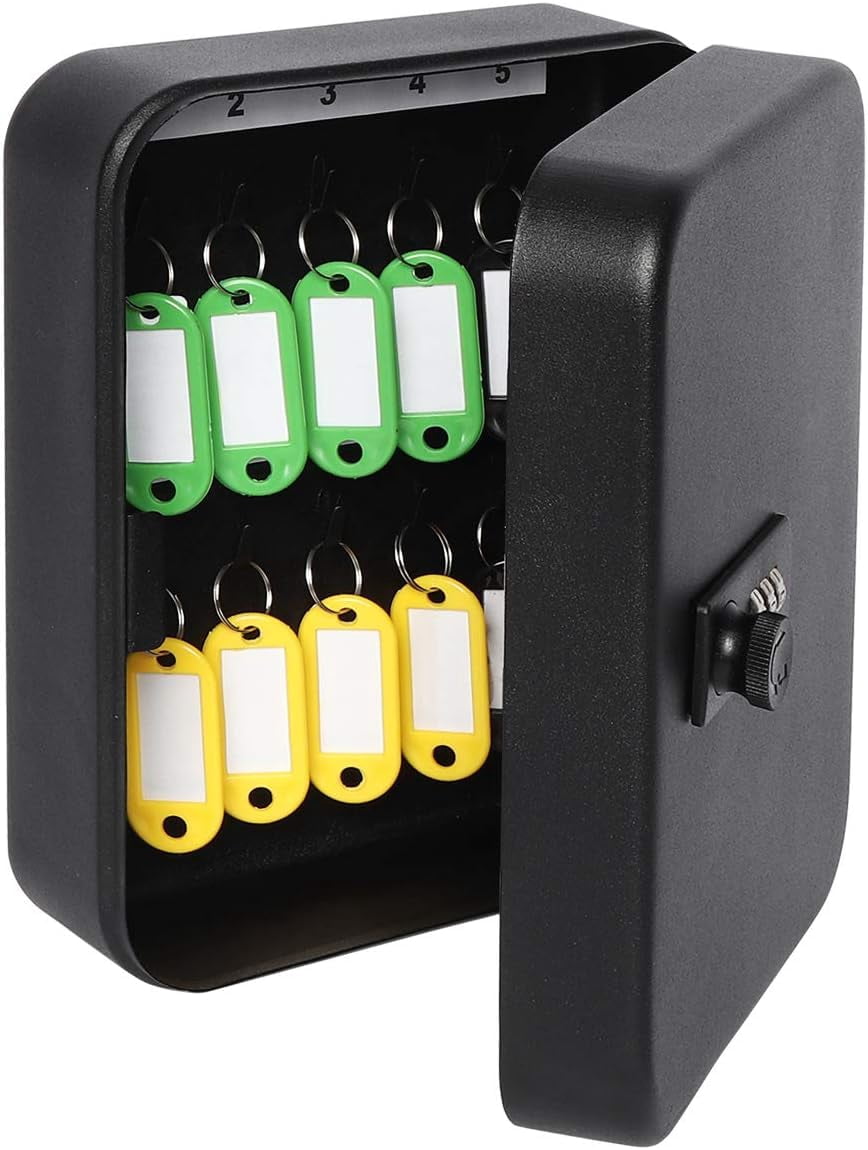 48 Key Storage Lock Box with Key Lock, Wall Mount Metal Security Key ...