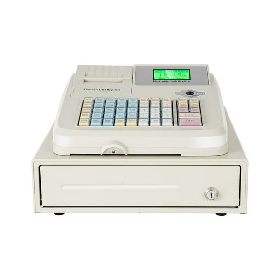 48 Keys Electronic Cash Register POS Cash Machine Supermarket LED Display ,Easy to Operate