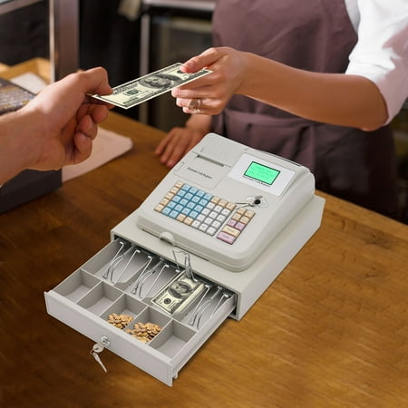 48 Keys Electronic Cash Register POS Cash Machine Supermarket LED Display NEW US