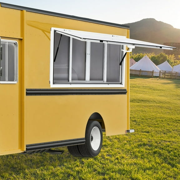 48"L x 30"W Concession Stand Serving Window Food Truck Service Awning W/ Hooks