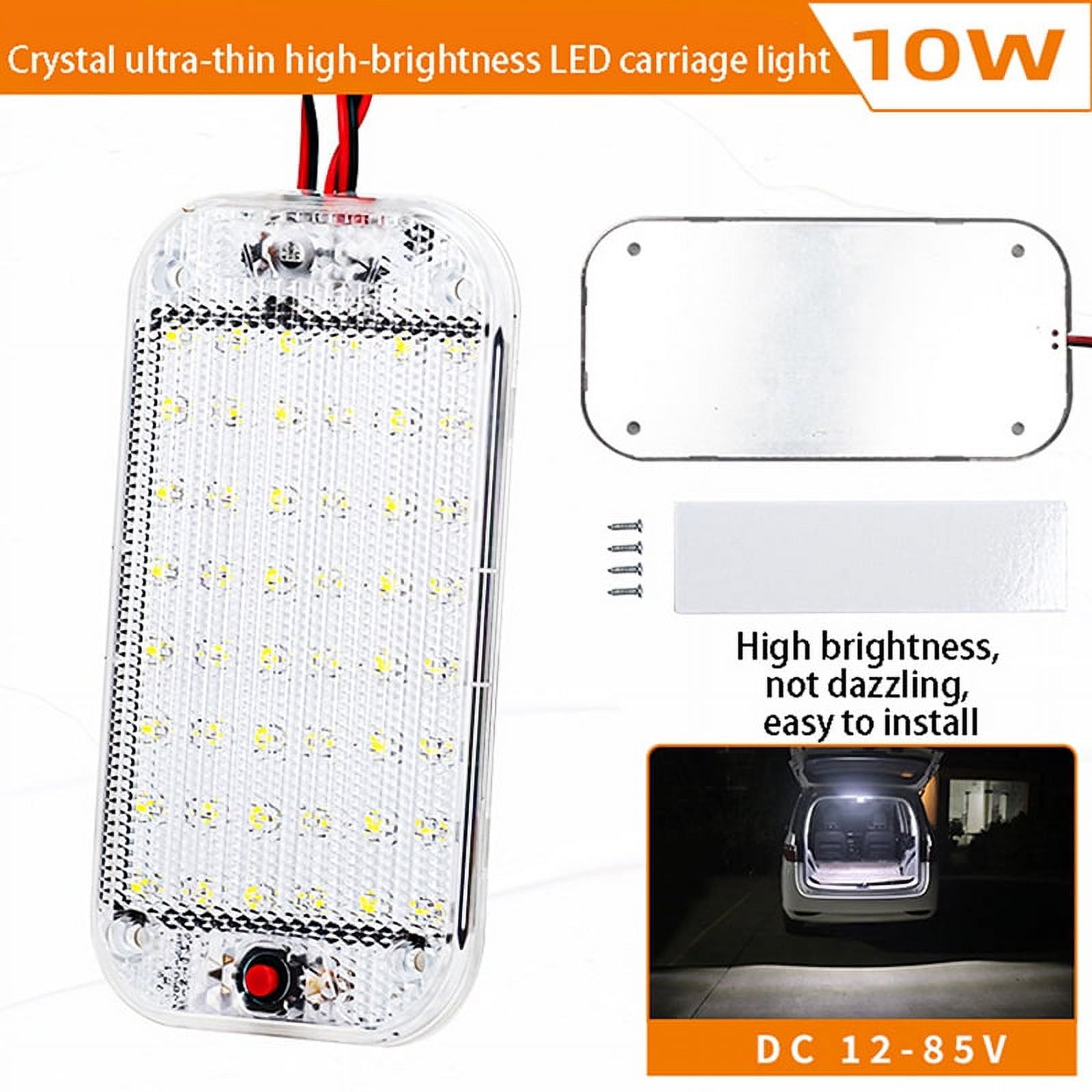 48 LED Panel Light Car Interior Reading Lamp High Brightness Cabin Lights for Van Truck RV Boat