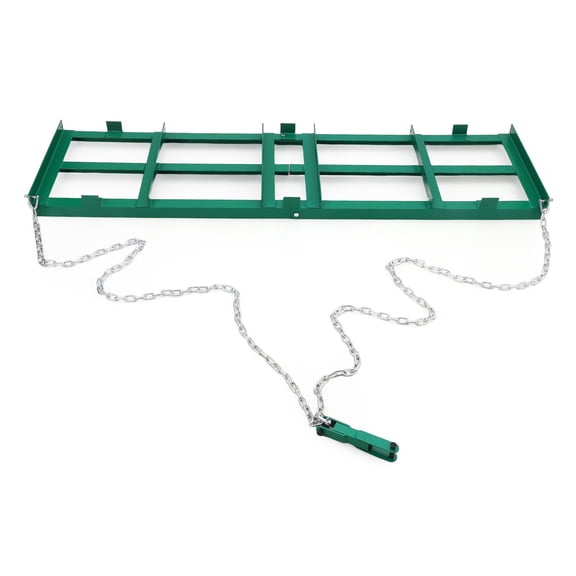 48Lawn Leveling Rake & Driveway Drag Harrow - with 4FT Reinforced Chain - for ATV, UTV, Tractor, Mower - Gravel, Soil, Yard & Landscape Grading