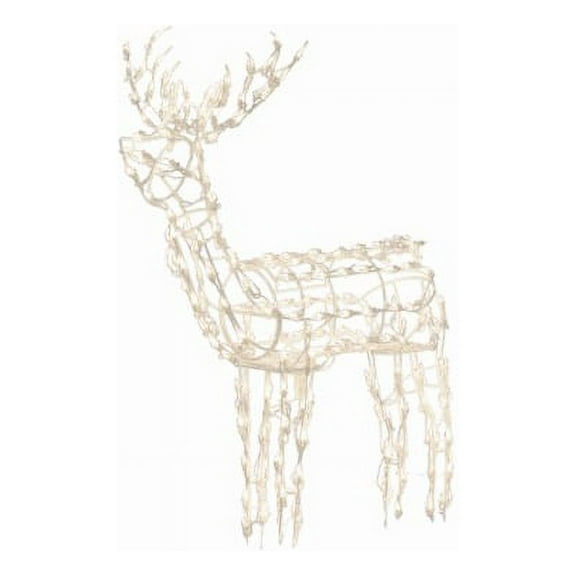 48" Lighted Standing Buck Deer Christmas Outdoor Decoration - Clear Lights
