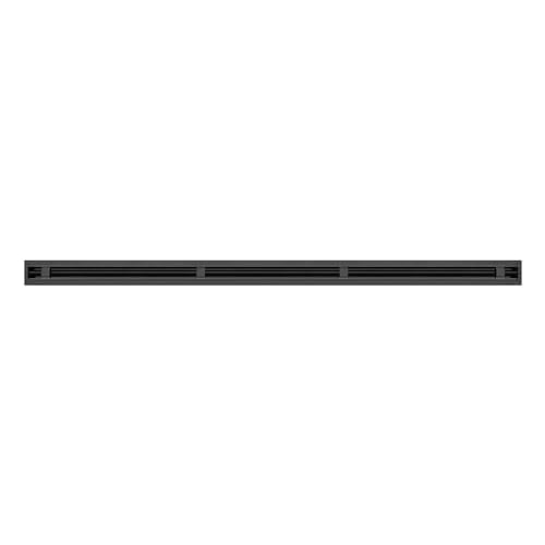 48" Linear Slot Diffuser - (1 Slot) Single Slot - Black Decorative Aluminum Air Vent - Heating and Cooling Modern AC Vent Cover for Ceiling, Walls & Floors - Texas Buildmart