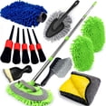 thumbnail image 1 of 48" Long Handle Car Wash Brush Mop, 2-in-1 Chenille Microfiber Car Cleaning Kit with 2 Mop Heads & 5 Detailing Brushes, for Car Truck SUV RV Boat Washing, 1 of 11