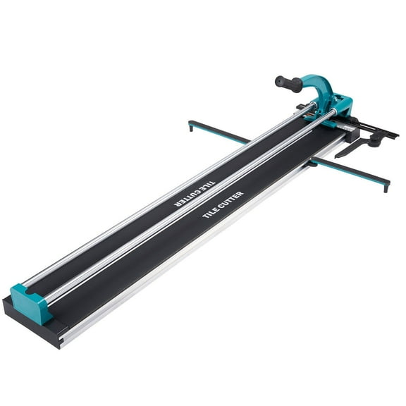 48" Manual Tile Cutter for Porcelain & Ceramic - Tungsten Carbide Wheel, Infrared Guide, Anti-Slip Feet, Dual Rail - DIY or Pro Tile Cutting Tool - Easy Scoring & Breaking