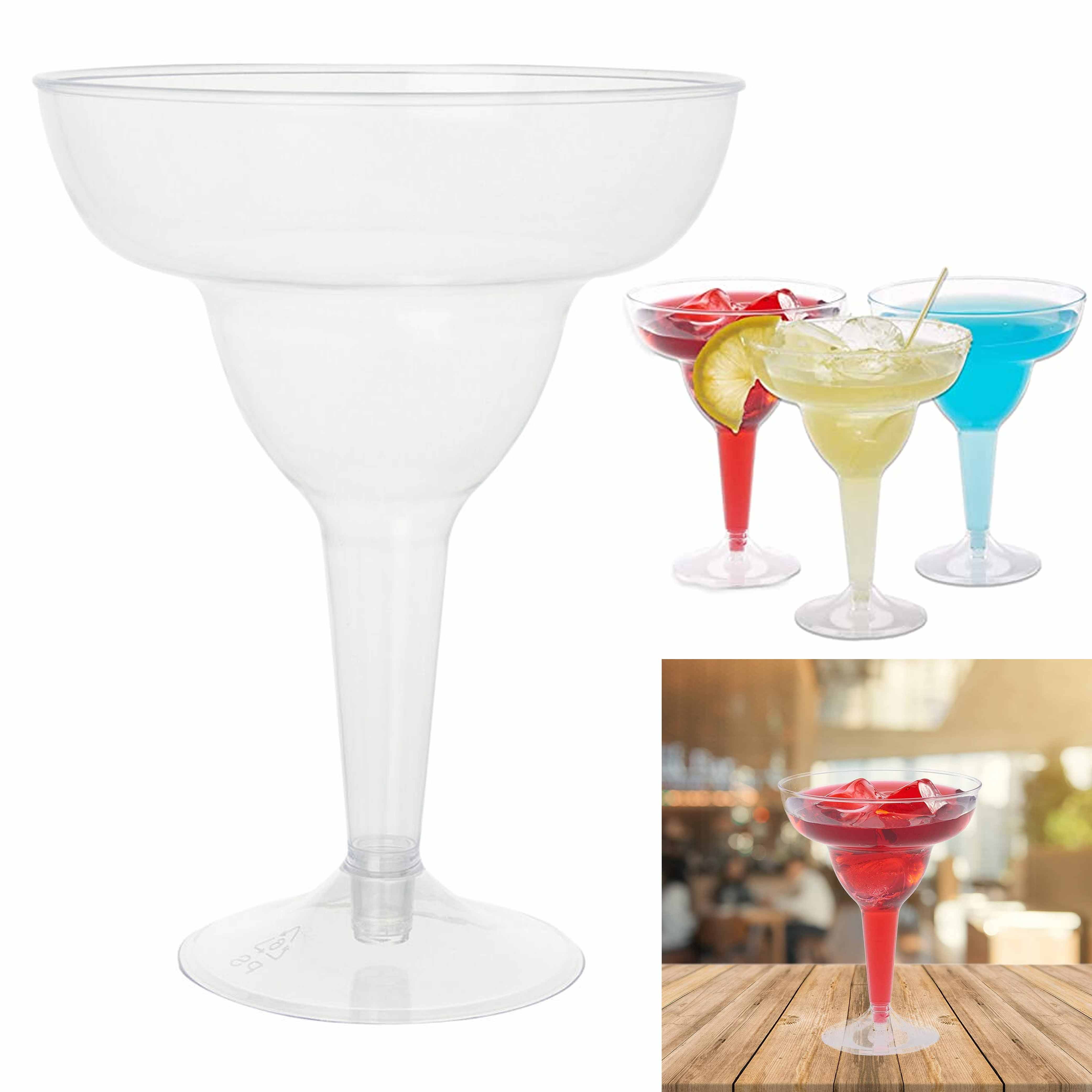 Tioncy 48 Pcs Plastic Margarita Glasses 12 oz Disposable martini glasses  plastic cocktail glass plastic martini glasses Bulk for Party Wedding  Mexican