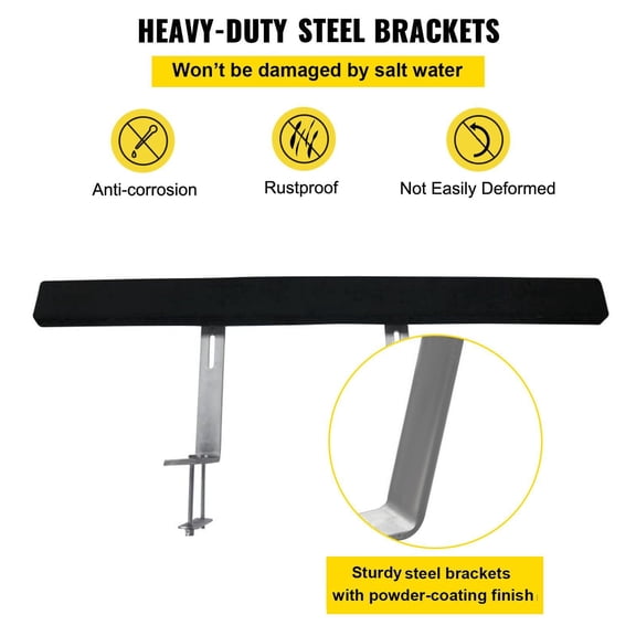 48" Marine Trailer Guide-Ons Set, 2PCS Steel Boat Guides with Carpet Protection - Fits Ski, Fishing & Sailboat Trailers