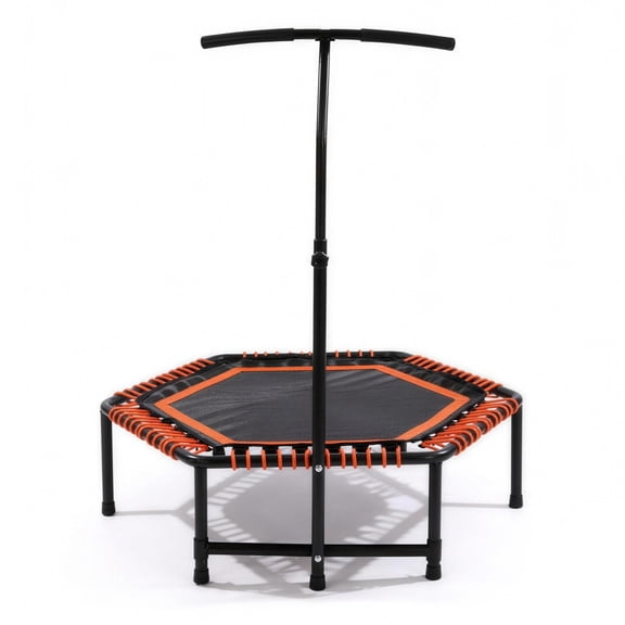 48" Mini Rebounder With Adjustable Handle Bar for Indoor Outdoor Fitness