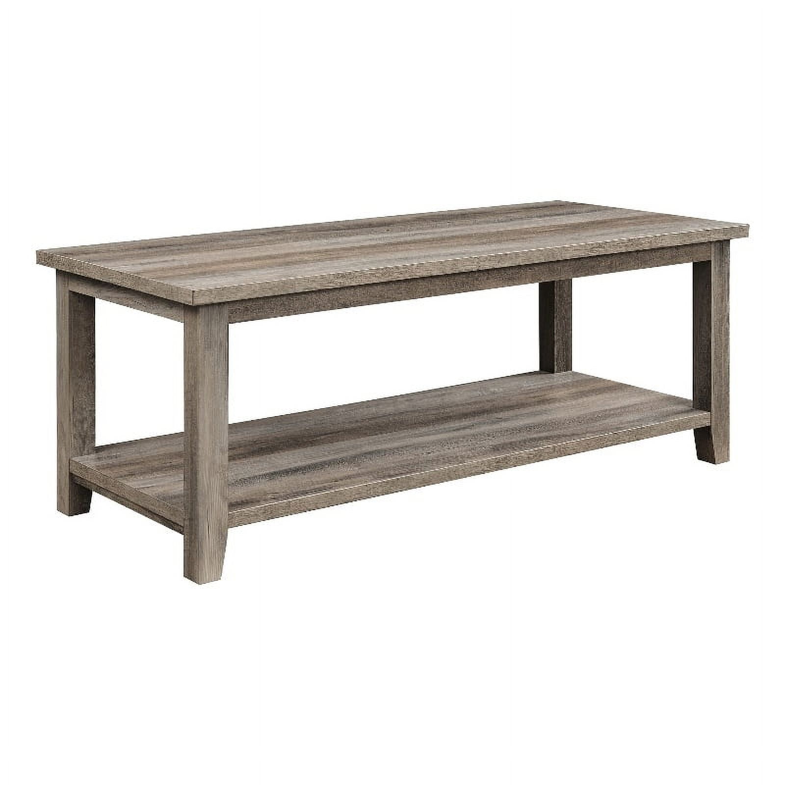 48" Minimalist Wood Coffee Table Gray Wash