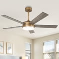 thumbnail image 1 of 48" Modern Gold Smart Ceiling Fan with Dimmable LED  Light and Remote, 1 of 8