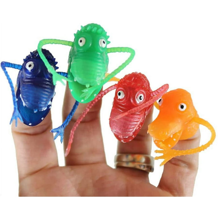 48 Monster Finger Puppet Rings - Fun Bulk Novelty Toy - Goody Bags