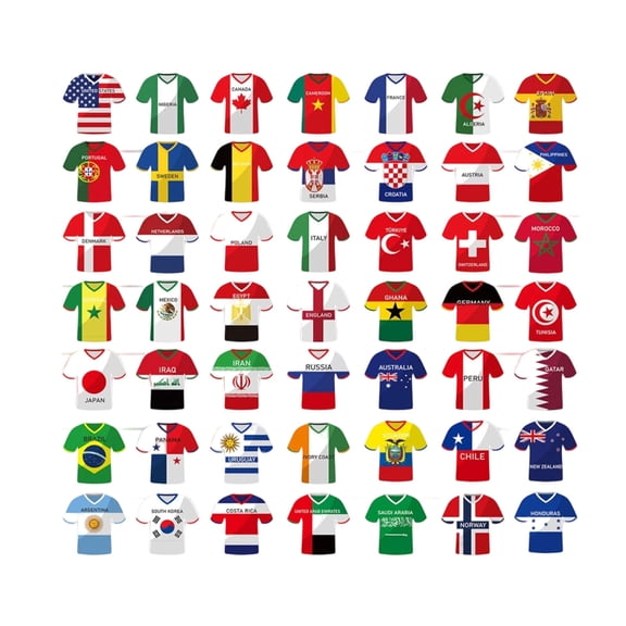 48 Nations Soccer Bunting Flags String Flags Party Decor for Bar Home Fan 2026