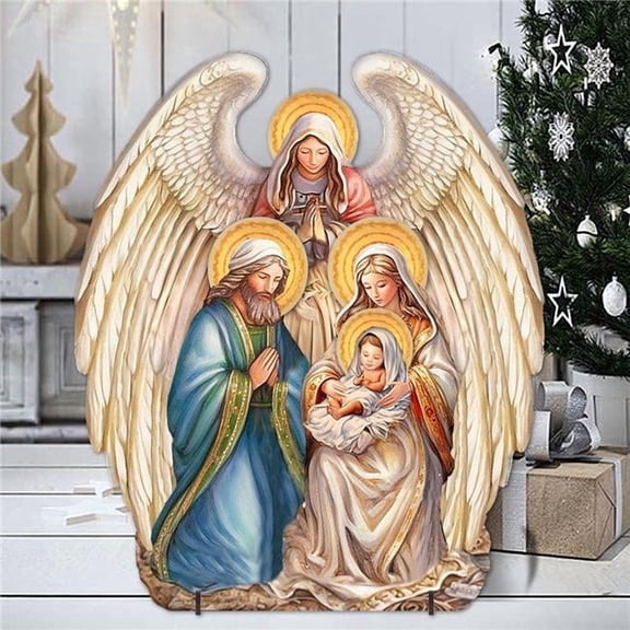 48' Nativity with Angel Outdoor Decor by G. Debrekht - Nativity Holiday Dcor