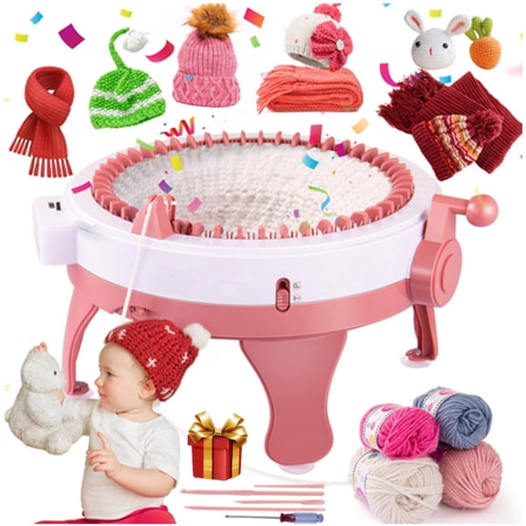 LEXKUYI 48 Needles Knitting Machine, DIY Knitting Weaving Loom Machine with Row Counter for Kids and Adults