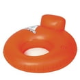 thumbnail image 1 of Pool Central 48" Inflatable 1-Person Swimming Pool Inner Tube Lounger Float - Orange, 1 of 6