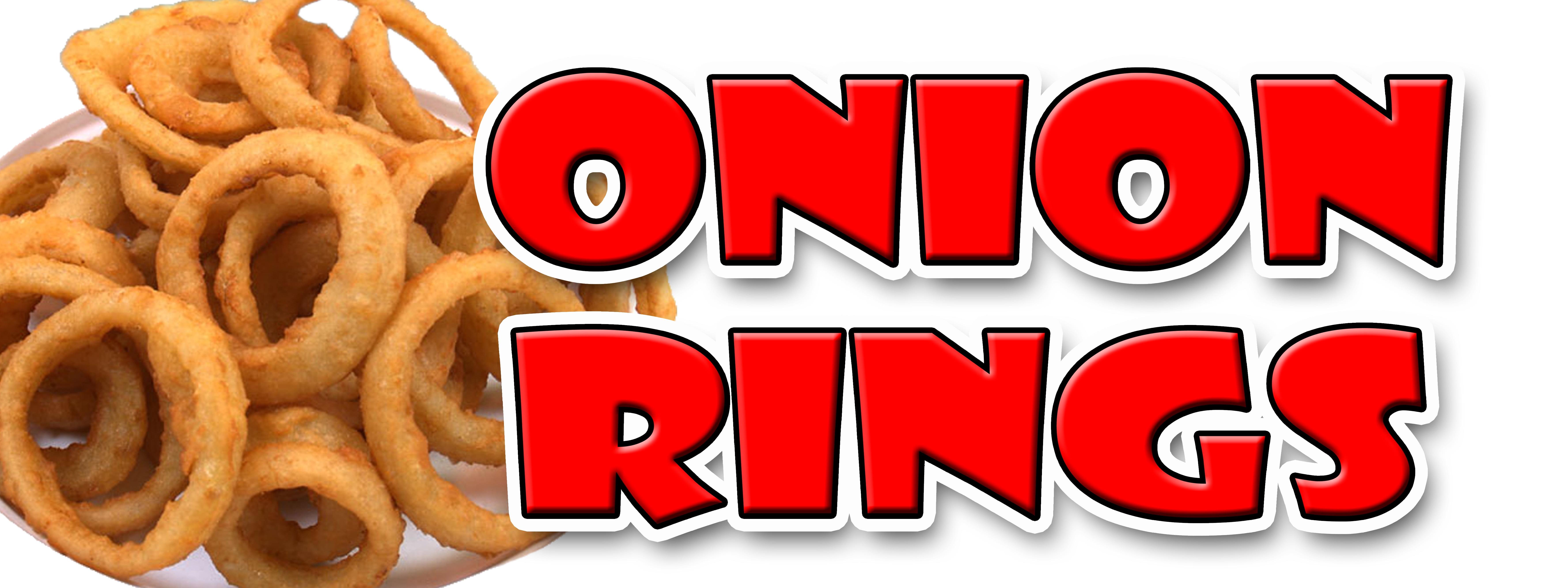 48" ONION RINGS DECAL sticker deep fried vidalia sweet crispy ring french fries