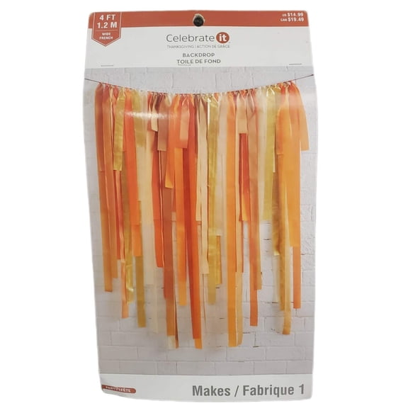 Celebrate It Thanksgiving Party Backdrop 40X50 in Polyester