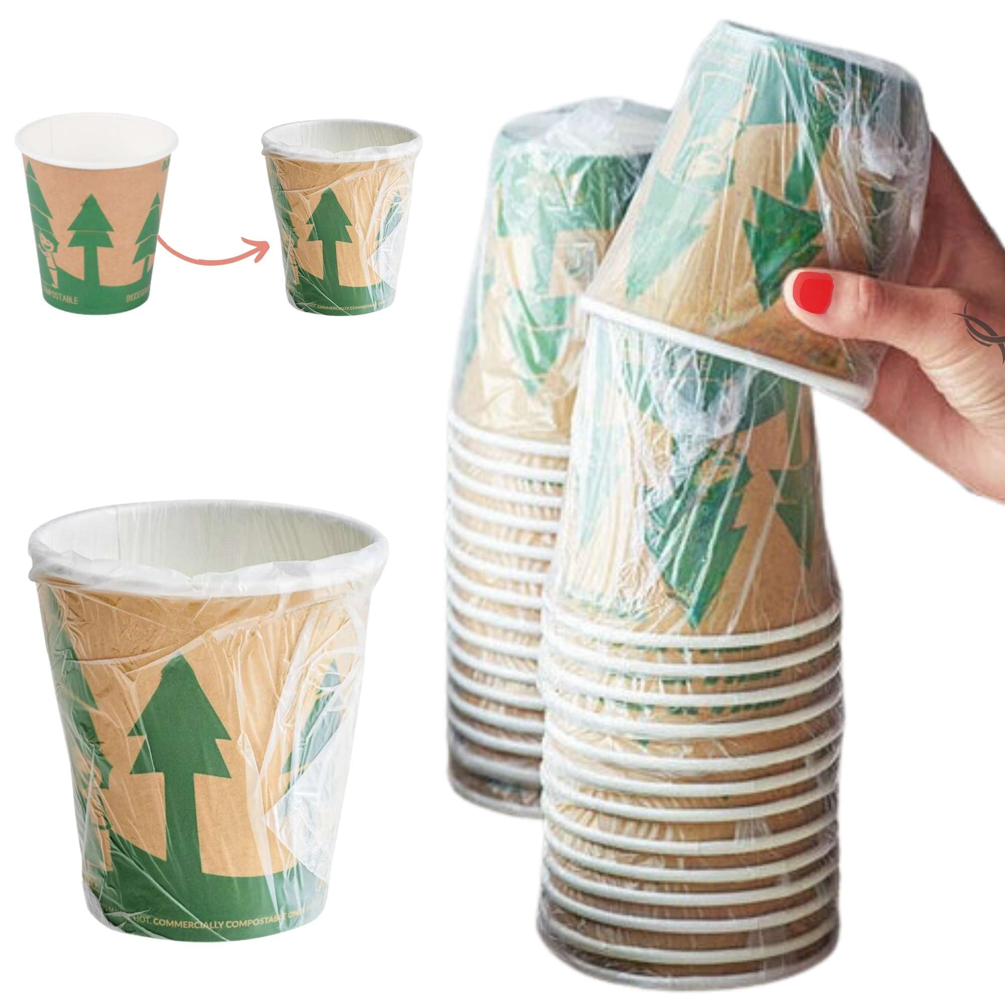 48 PACK 10 oz. Hotel Motel Room Kraft Compostable Individually Wrapped ...