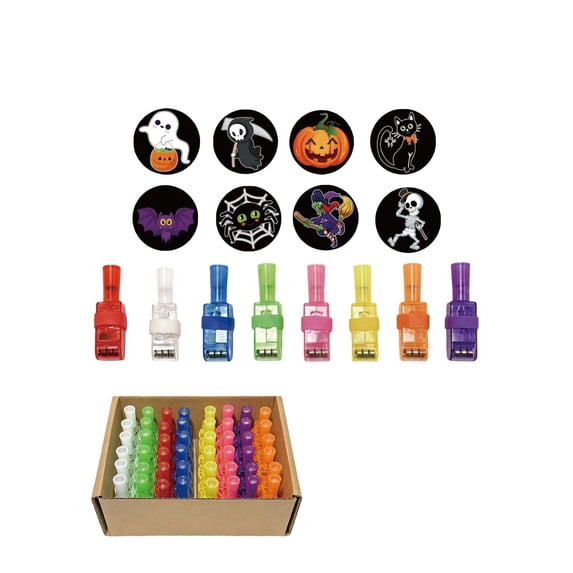 48 PC Halloween Projection Finger Lights Glow In Dark Handheld Toy With Beam Party Trick