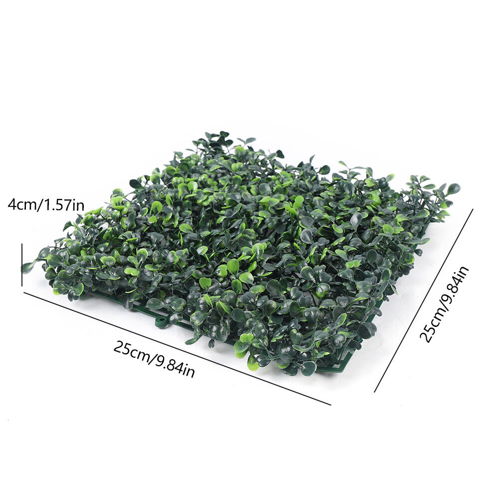 48 PCS 10*10" Grass Wall Artificial Boxwood Panels Boxwood Hedge UV for